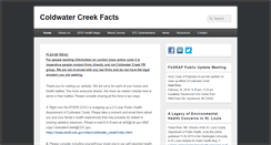 Desktop Screenshot of coldwatercreekfacts.com