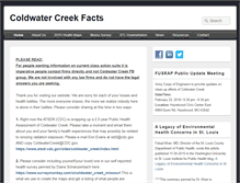 Tablet Screenshot of coldwatercreekfacts.com